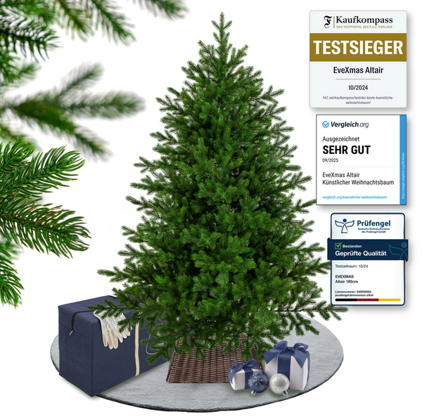 Altair 185cm artificial Christmas tree with 728 lifelike PE tips